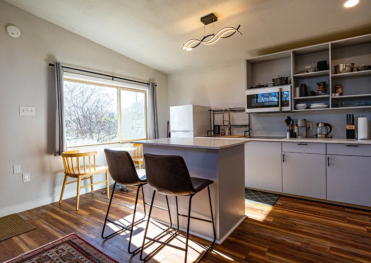 Blue Tiny Home at Higgs Homestead